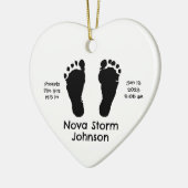 Personalisierte Geburtsankündigung Custom Christma Keramik Ornament (Links)