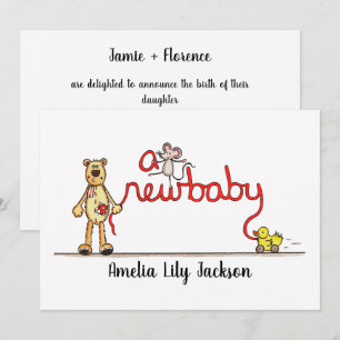 Personalisierte Geburtsanzeige für ein neues Baby Ankündigung