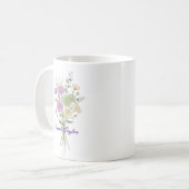 Personalisierte Geburtsblume Chrysantheme Benutzer Kaffeetasse (Vorderseite Links)
