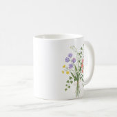Personalisierte Geburtsblume Maiglöckchen Kaffeetasse (VorderseiteRechts)