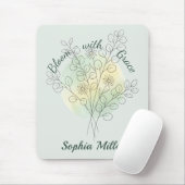Personalisierte Geburtsblume mit individuellem Nam Mousepad (Mit Mouse)