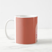 Personalisierte Geburtsblume Monat Juni Rose Kaffeetasse (Links)