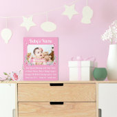 Personalisierte Geburtshinweis-Plaque, Baby-Foto Fotoplatte
