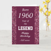 Personalisierte Geburtsjahrkarte Karte (Gelbe Blume)