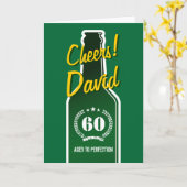 Personalisierte Geburtskarte für Männer | Bier Karte (Gelbe Blume)