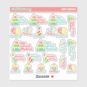 Personalisierte Geburtskennzeichnungen | Custom St Aufkleber (Blatt)