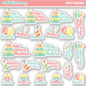 Personalisierte Geburtskennzeichnungen | Custom St Aufkleber (Vorderseite)