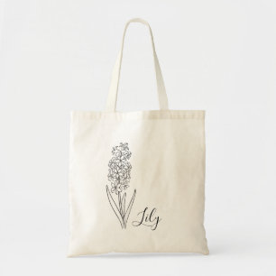 Personalisierte Geburtsmonats-Blume mit individuel Tragetasche