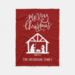 Personalisierte Geburtsstunde - Name der Weihnacht Fleecedecke