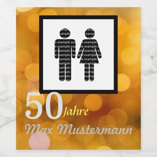 personalisierte Geburtstag Weinetikett (Einzelnes Label)