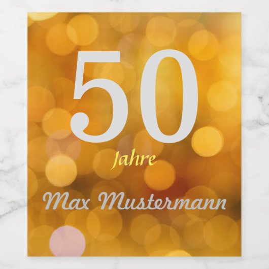 personalisierte Geburtstag Weinetikett (Einzelnes Label)