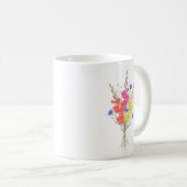 Personalisierte Geburtstagblume Gladiole Maßanfert Kaffeetasse (VorderseiteRechts)