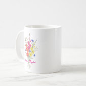 Personalisierte Geburtstagblume Gladiole Maßanfert Kaffeetasse (Vorderseite Links)