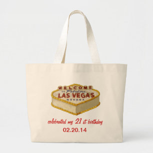 Personalisierte Geburtstags-Taschen-Tasche Las Jumbo Stoffbeutel
