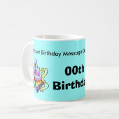 Personalisierte Geburtstags-Tassen Kaffeetasse (Vorderseite Links)