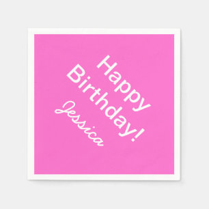 Personalisierte Geburtstagservietten in Sonderfarb Serviette