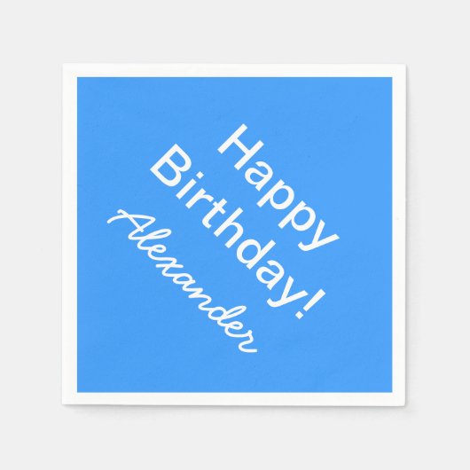 Personalisierte Geburtstagservietten in Sonderfarb Serviette (Vorderseite)