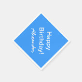 Personalisierte Geburtstagservietten in Sonderfarb Serviette (Ecke)