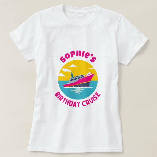 Personalisierte Geburtstagsfahrt T-Shirt (Design vorne)