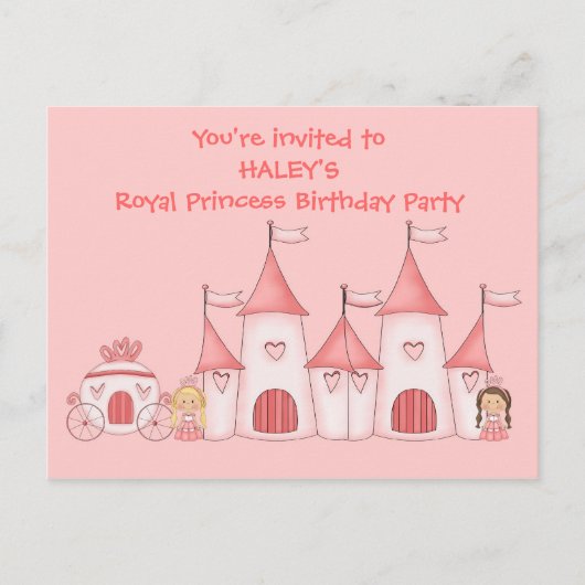 Personalisierte Geburtstagsfeier Einladungspostkarte (Vorderseite)