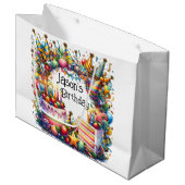 Personalisierte Geburtstagsfeier Große Geschenktüte (Vorderseite Schrägansicht)
