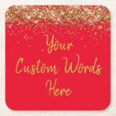 Personalisierte Geburtstagsfeier Rechteckiger Pappuntersetzer (Vorderseite)