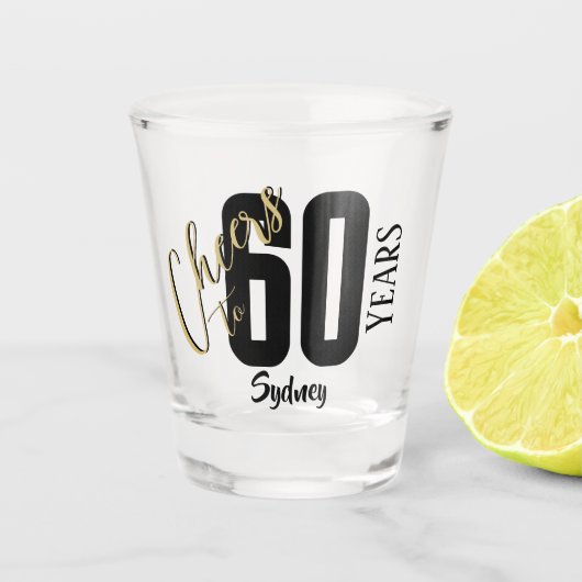 Personalisierte Geburtstagsfeier Schnapsglas (Vorderseite)