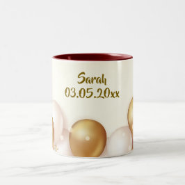 Personalisierte Geburtstagsgeschenke - Eigener Geb Zweifarbige Tasse