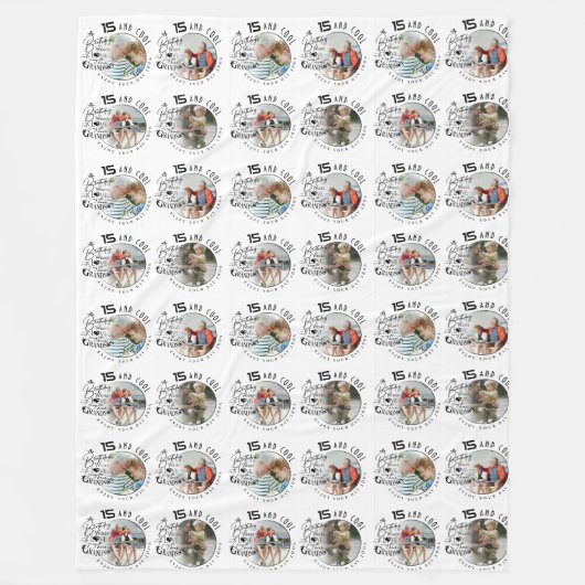 Personalisierte Geburtstagsgeschenke für den Enkel Fleecedecke (Vorderseite)