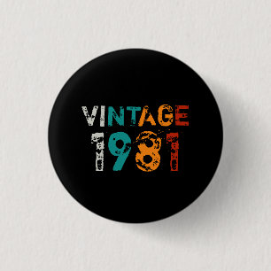 Personalisierte Geburtstagsgeschenke Vintag  Button