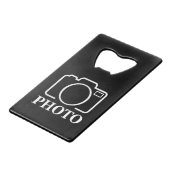 Personalisierte Geburtstagsgeschenkidee Hochladen  Geldbeutel Flaschenöffner (Vorderseite Schrägansicht)