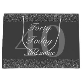 Personalisierte Geburtstagsgeschenktasche 40. Große Geschenktüte