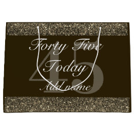 Personalisierte Geburtstagsgeschenktasche 45. Große Geschenktüte