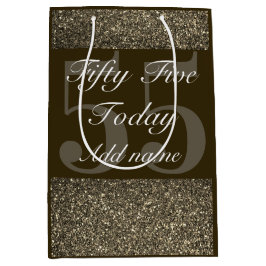 Personalisierte Geburtstagsgeschenktasche 55. Mittlere Geschenktüte