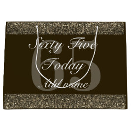 Personalisierte Geburtstagsgeschenktasche 65. Große Geschenktüte