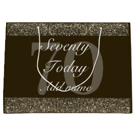 Personalisierte Geburtstagsgeschenktasche 70. Große Geschenktüte