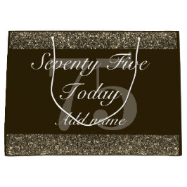 Personalisierte Geburtstagsgeschenktasche 75. Große Geschenktüte