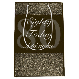 Personalisierte Geburtstagsgeschenktasche 80. Mittlere Geschenktüte