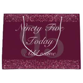 Personalisierte Geburtstagsgeschenktasche 95. Große Geschenktüte