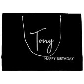 Personalisierte Geburtstagsgeschenktasche, Geburts Große Geschenktüte (Rückseite)