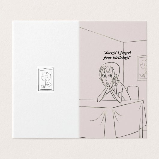 Personalisierte Geburtstagskarte (Außenseite Aufgefaltet)