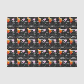 Personalisierte Geburtstagskarte Cocktails Seidenpapier