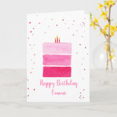 Personalisierte Geburtstagskarte eines Mädchens in Karte (Gelbe Blume)