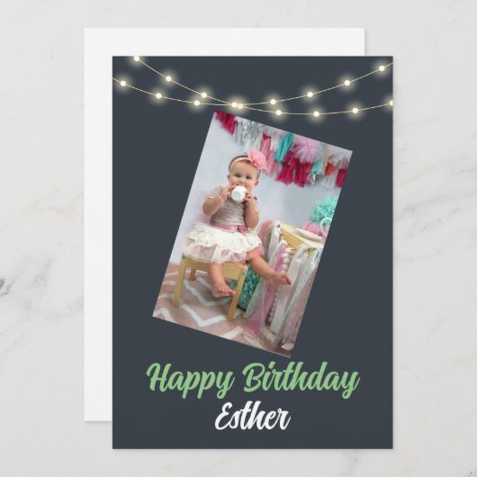 Personalisierte Geburtstagskarte Feiertagskarte (Vorne/Hinten)