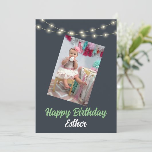Personalisierte Geburtstagskarte Feiertagskarte (Stehend Vorderseite)