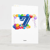 Personalisierte Geburtstagskarte für 7-Jährige Karte (Rückseite)