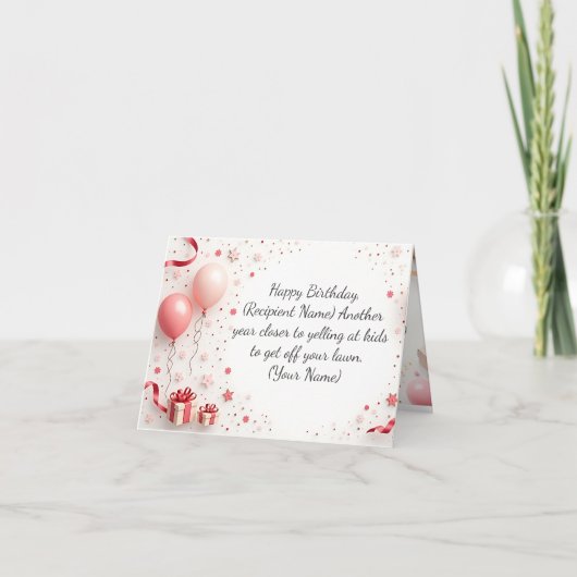 Personalisierte Geburtstagskarte - Individuelle Na Dankeskarte (Vorderseite)