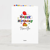 Personalisierte Geburtstagskarte Karte (Rückseite)