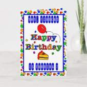 Personalisierte Geburtstagskarte Karte (Vorderseite)