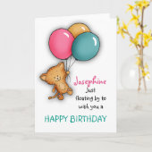 Personalisierte Geburtstagskarte mit Chat Karte (Gelbe Blume)